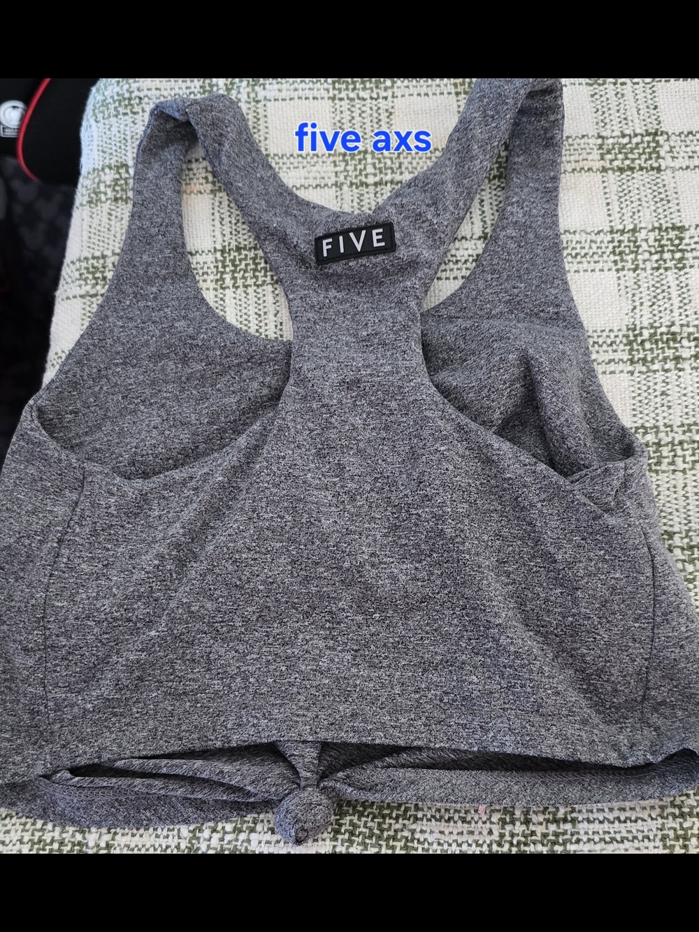 Heather Gray Racerback Crop Top - Picture 2 of 2